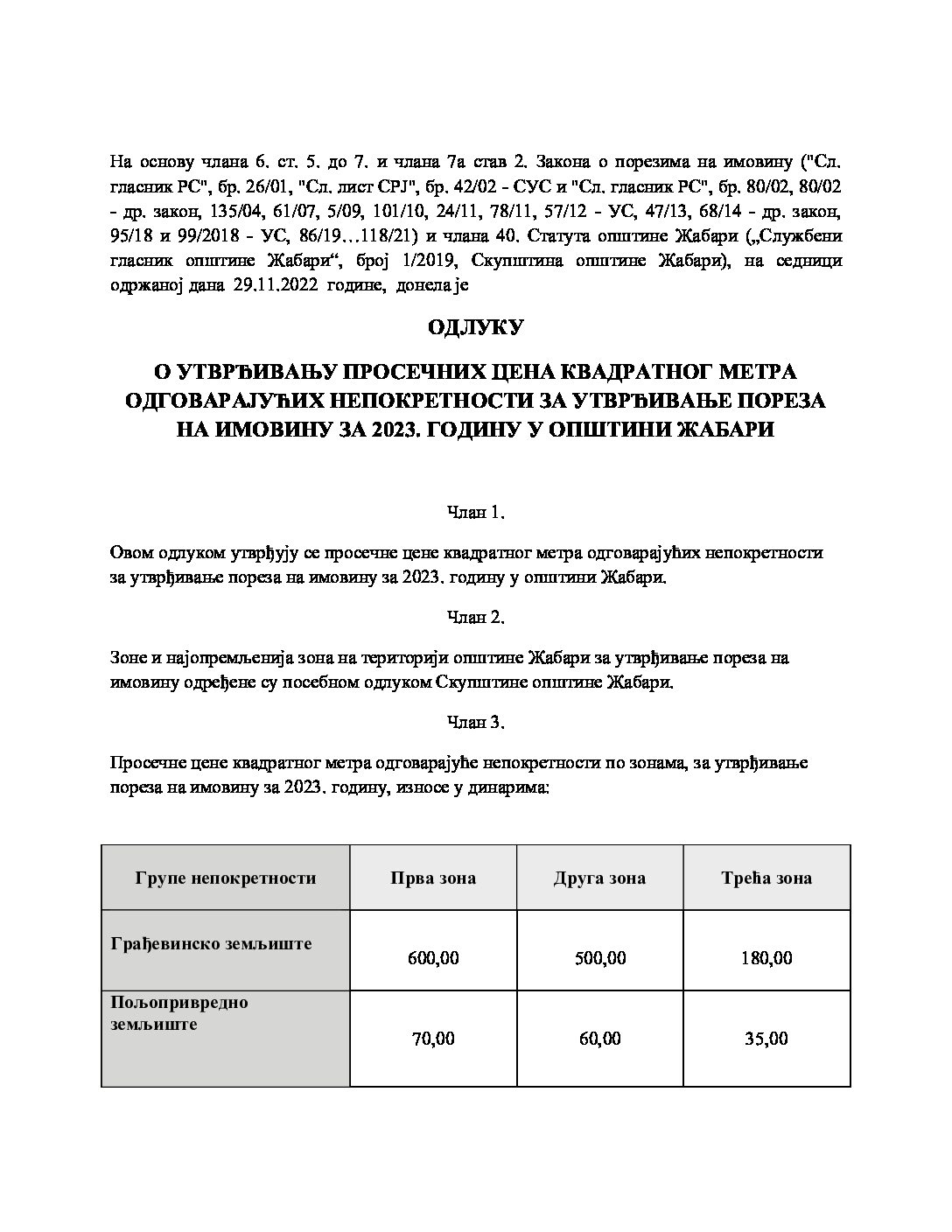 ODLUKА-O-PROSECNIM-CENAMA-NA-TERITORIJI-OPSTINE-ZABARI