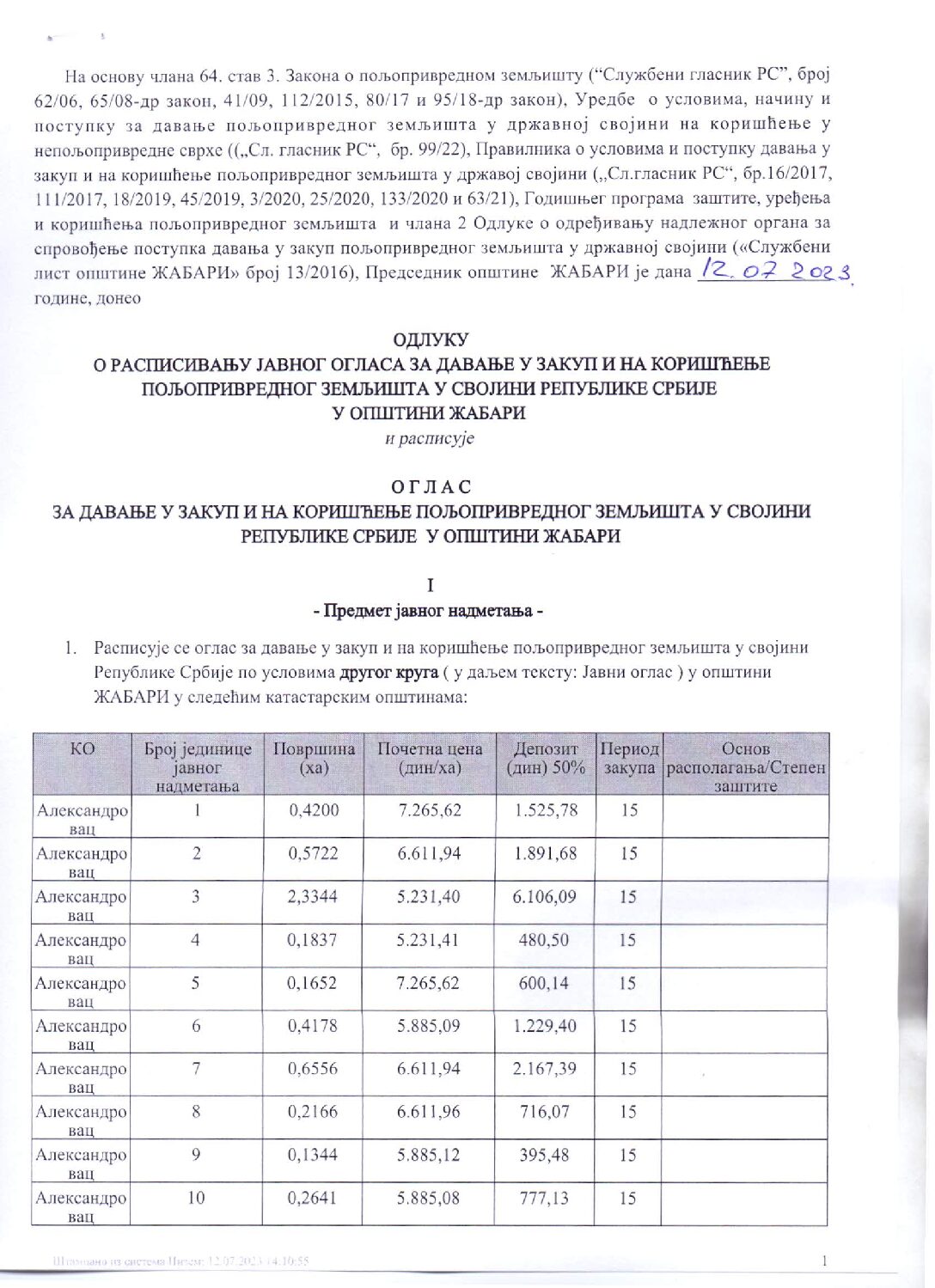 Оглас 2 круг